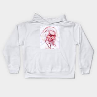 Frederick Douglass Portrait | Frederick Douglass line art Kids Hoodie